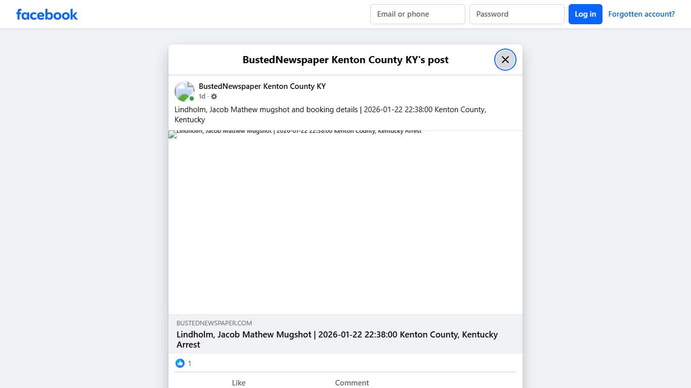 Lindholm, Jacob Mathew... - BustedNewspaper Kenton County KY Facebook